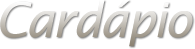 Cardápio